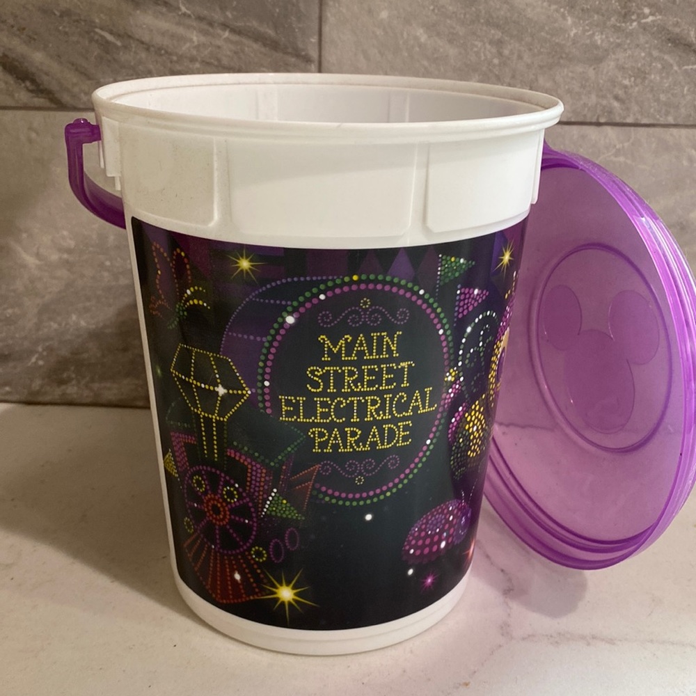 Electrical parade popcorn bucket